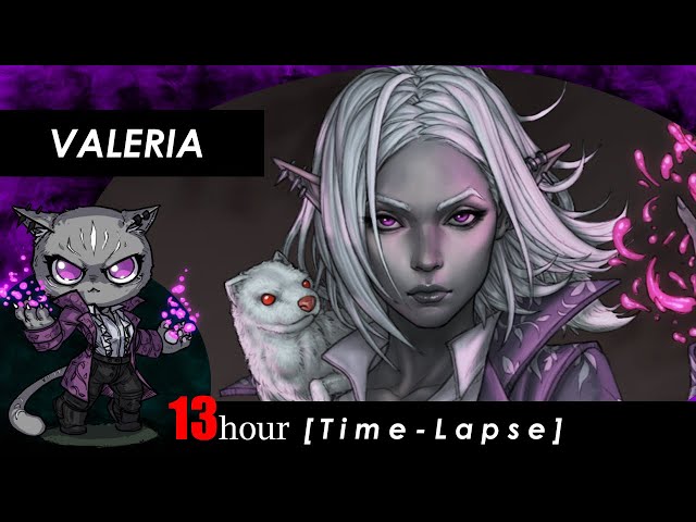 Timelapse Digital Art -  DND/OC : Valeria Vixenos