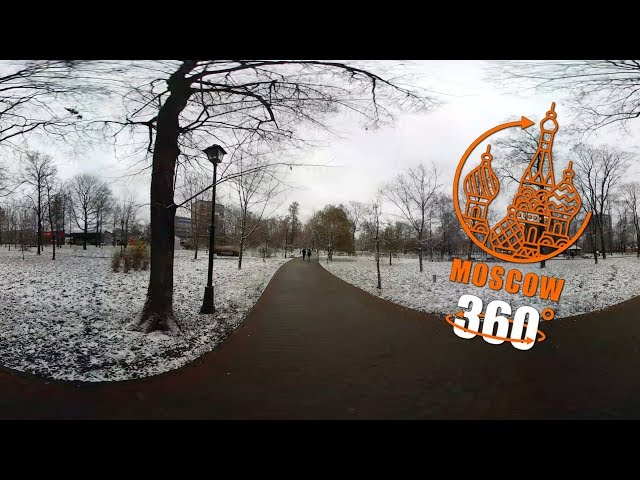 Walk in a snowy garden | Moscow 360