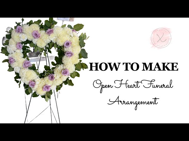 Very Easy | How to Make | Open Heart #Funeral #Arrangement