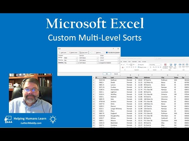 Microsoft Excel: Learn to complete a multi-level sort