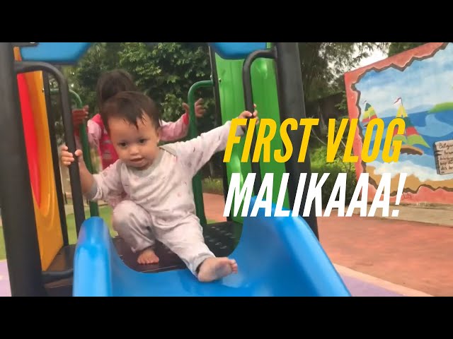 TEMPAT BERMAIN ANAK | MALIKA NAIK PEROSOTAN | FUN OUTDOOR PLAYGROUND FOR KIDS  - FIRST VLOG!