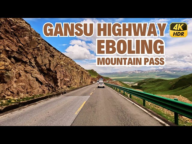 China Qilian Mountain Highway - Eboling Pass - Scenic Drive 4K HDR - Gansu & Qinghai