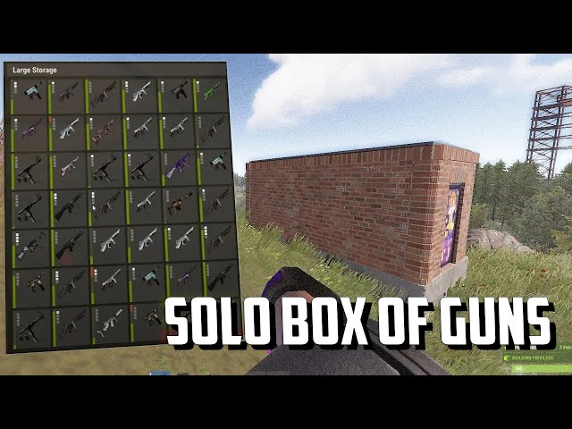 INSANE SOLO RUST RUN - ONE BOX OF GUNS IN A 2X1 BASE