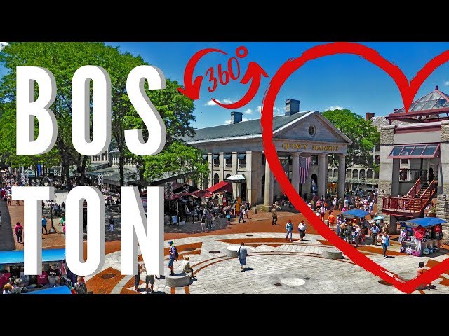 360° Boston Faneuil Hall & Quincy Market in 4K