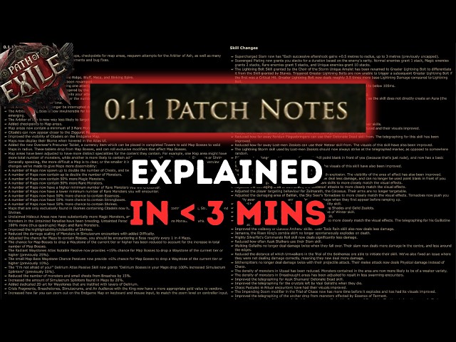 PoE2 Patch Notes 0.1.1 Summary in Less than 3 Minutes