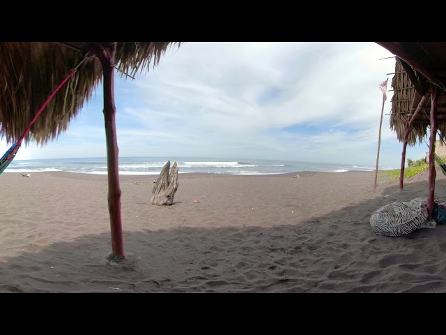 Black sand beach in El Paredon, Guatemala