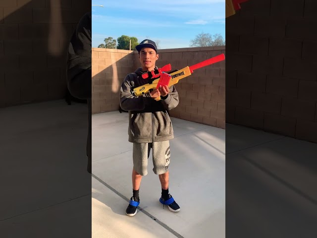 NERFS MOST POWERFUL SNIPER RIFLE🤯 #nerf #nerfwar #nerfgun #sniper #rifle #shorts #fortnite #sub!!!