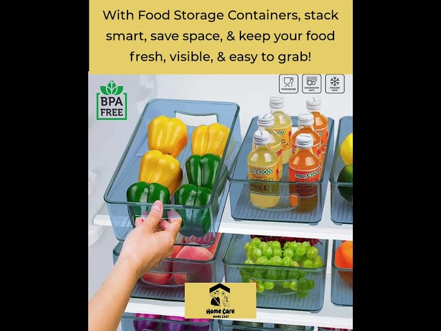 Food storage containers, Keep food fresh longer, Airtight food storage, Space-saving organization