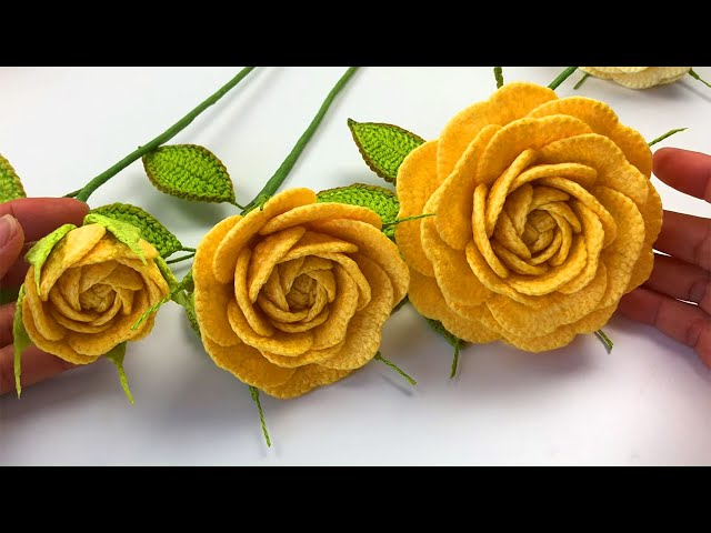 The Crochet Golden Celebration Rose