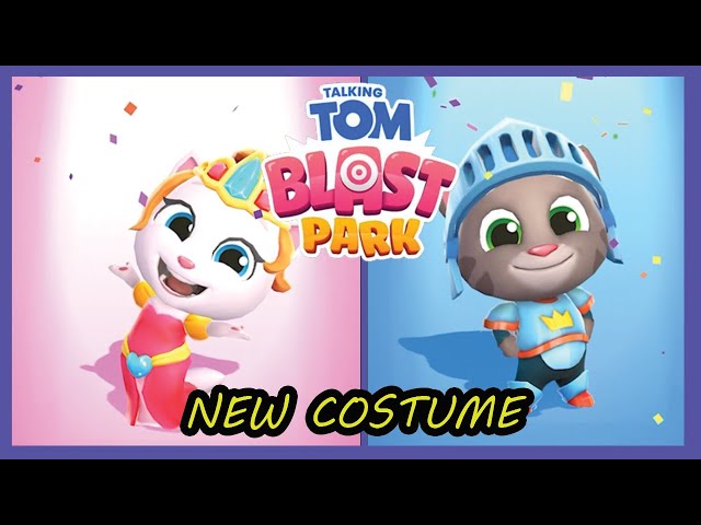 Talking Tom Blast Park - Shoot, run and have some fun! | ⭐New Costume Queen Angela and Knight Tom⭐