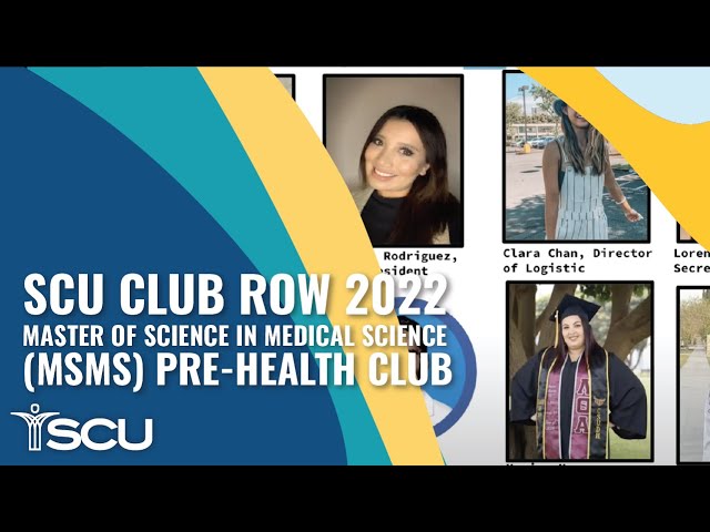 SCU Club Row 2022 Master of Science in Medical Science (MSMS) Pre-Health Club