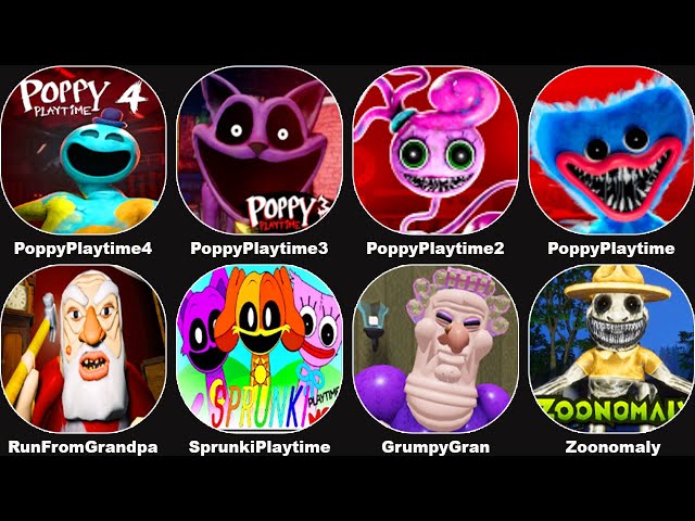 Poppy Playtime Chapter 4 Mobile,Sprunki Playtime,Roblox GRUMPY GRAN,Zoonomaly,Poppy Playtime 3+2+1