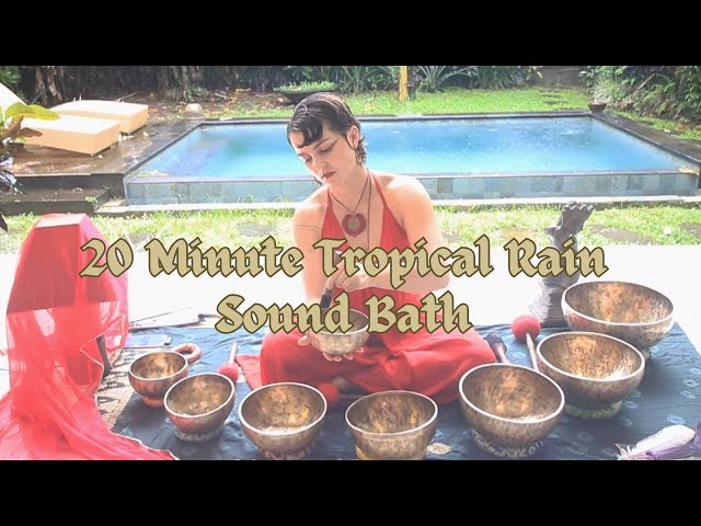 Let the Sounds of Jungle Rain and Tibetan Singing Bowls Wash Over You | 20 Minute Sound Bath