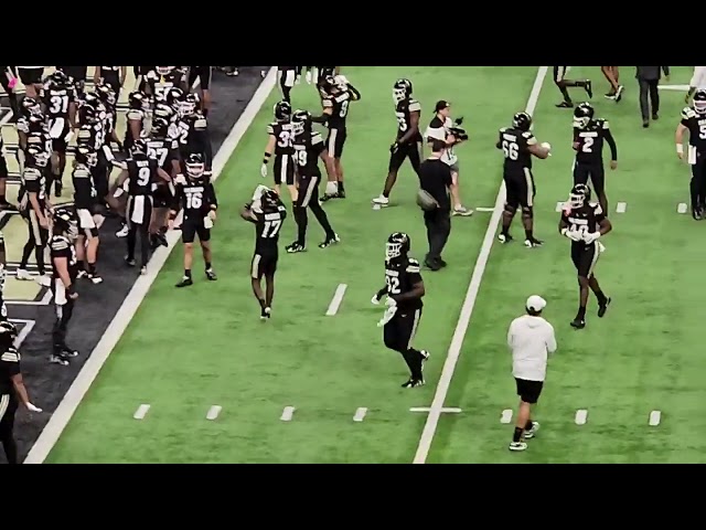 #12 TravisHunter@DB3_tip and CU Buffs Defense running out before the CU vs BYU #football, #cubuffs