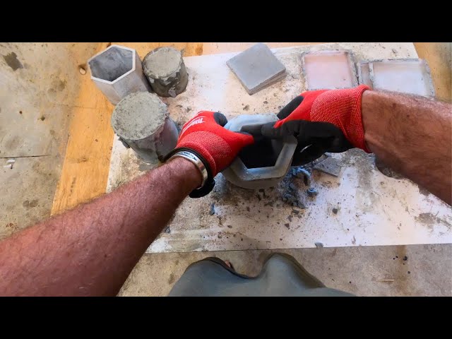 Making Concrete Coasters and Vessels ||  POV