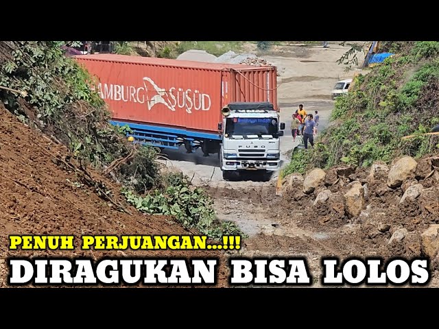 EXTRAORDINARY DIFFICULT, Heavy Loaded Trailer Truck Drama #truck #Trailer #fuso