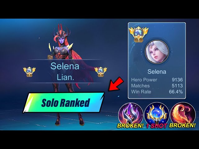 TOP GLOBAL SELENA 95% WINRATE NEW BUILD TUTORIAL IN SOLO RANKED 2025!! (you must try this)