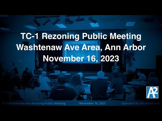 TC-1 Washtenaw Ave Public Meeting of November 16, 2023