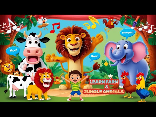 Learn Animal Names and Sounds | Educational Videos For Kids | E-Family Channel