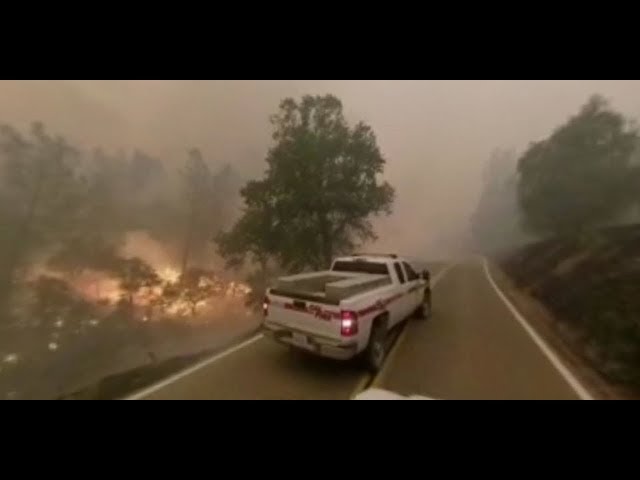 360 video shows Carr Fire approaching Igo, California on July 28