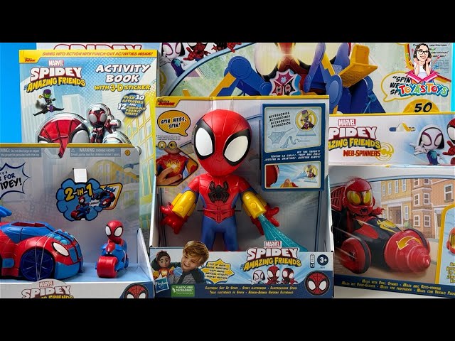 Marvel Spidey and His Amazing Friends Toy Collection Unboxing Review | Web Spinners Playset