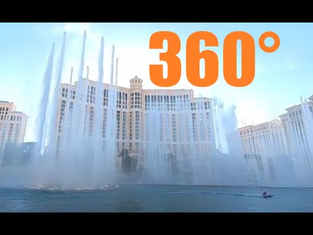 360° Video:  For the Imagine Dragons Sharks Video. Surfer in Bellagio Fountain in Las Vegas.