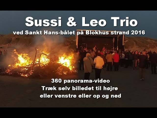 Sussi og Leo ved Sankt Hans-bålet på Blokhus Strand 2016