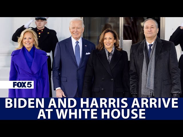 President Biden and VP Kamala Harris arrive at the White House