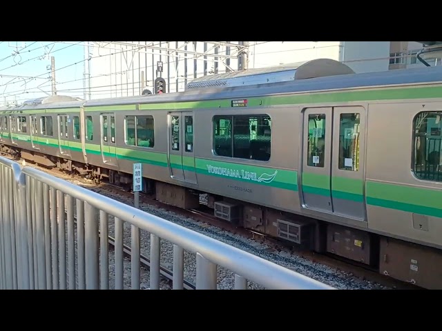 JR東日本E233系6000番台横クラH024編成1509K横浜・根岸線各駅停車桜木町行き東神奈川駅(JH13)15時37分到着