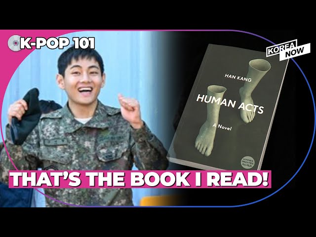 What book by Nobel laureate Han Kang did BTS V read?