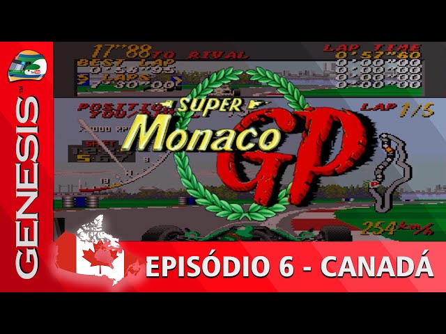 Acelerando com Super Danilo no Super Monaco GP do Mega Drive - GP Canadá - pt6