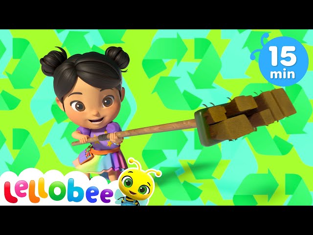 NEW | ♻️ Clean Up Singalong 🌍 | Lellobee City Farm | Songs and Cartoons | Best Videos for Babies