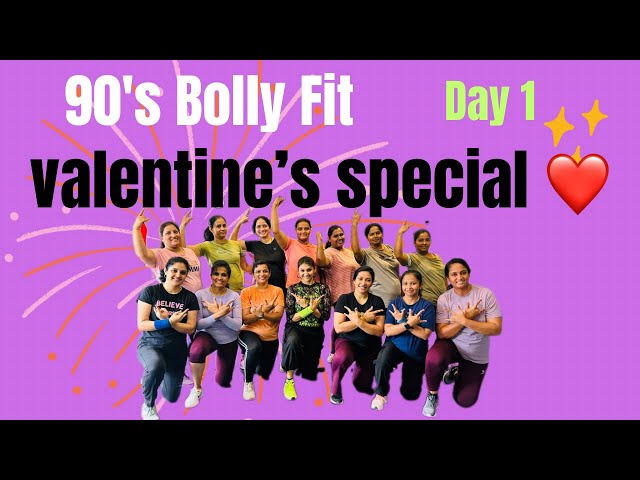 “90s Bolly Fit ❤️ Day-1 Valentine’s Special | Koi Mil Gaya Remix | Beginner-Friendly Dance Workout |