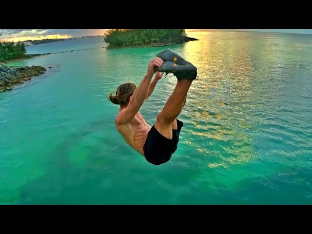 Cliff Jumping in Bermuda