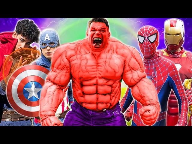 Red Hulk VS Avengers - Hide and Seek!