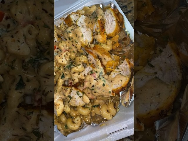 HOMEMADE Rotisserie CHICKEN Pasta | #shorts #rotisseriechicken #pasta #atl #chicken #creamy #savory