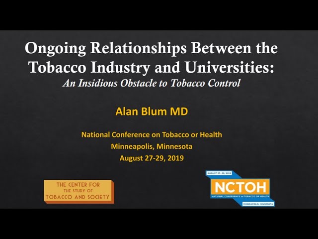 Ongoing Relationships between the tobacco industry and universities