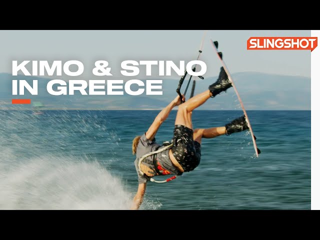 Slingshot Riders Kimo & Stino Kiteboarding in Greece