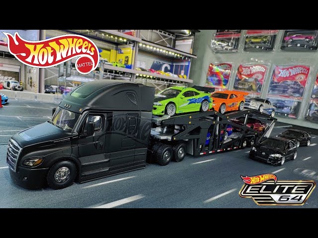 Hot Wheels Elite 64 freightliner Cascadia & BMW Wagon Unboxing and Review!