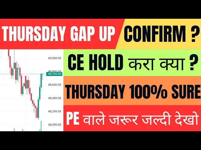 कल Market कैसा रहेगा | gift nifty live | banknifty gap up or gap down thursday |tomorrow expiry view