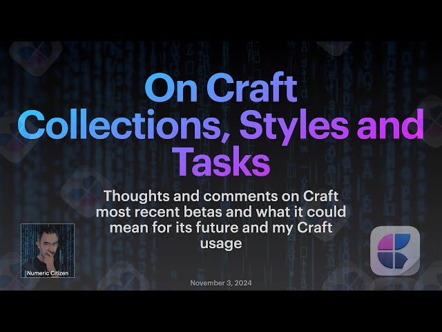 On Craft Collections, Styles & Tasks