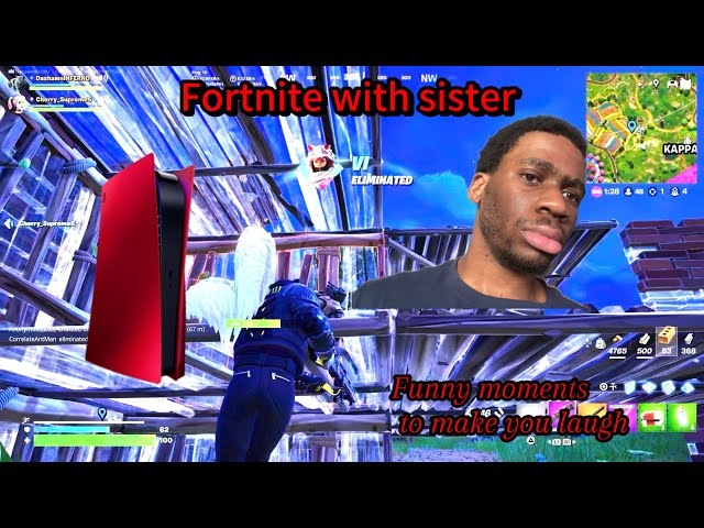 Fortnite with sister (she forced me train her) Part 2