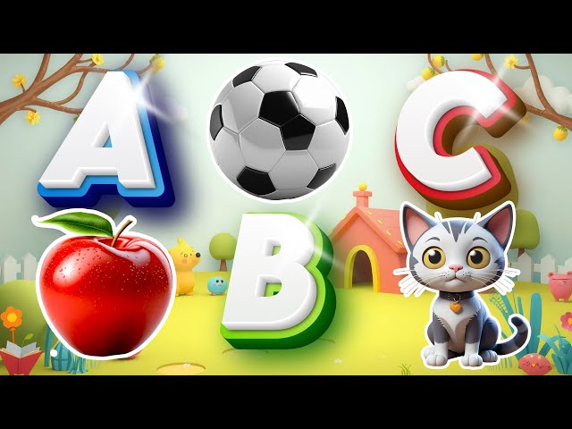 A is for Apple A B C Song Learn ABC with Music Colorful 3D Animation Fun Alphabet Song for Kids B19