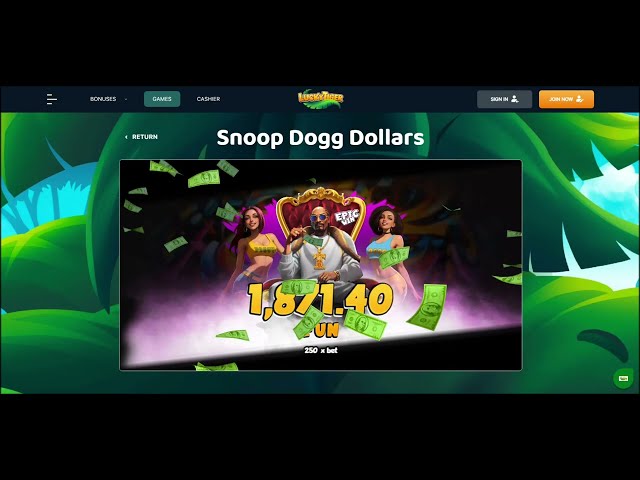 Snoop Dogg Dollars Slot 💲 Max Win on Lucky Tiger Casino 🎰 RTP 96.00%