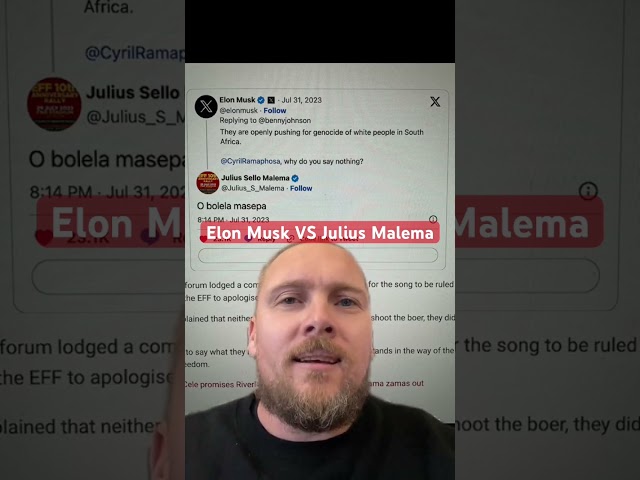 Elon Musk vs Julius Malema | #elonmusk #juliusmalema #eff #spacex #tesla #twitter