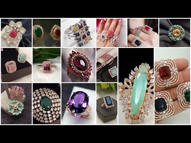 stone rings designs for ladies