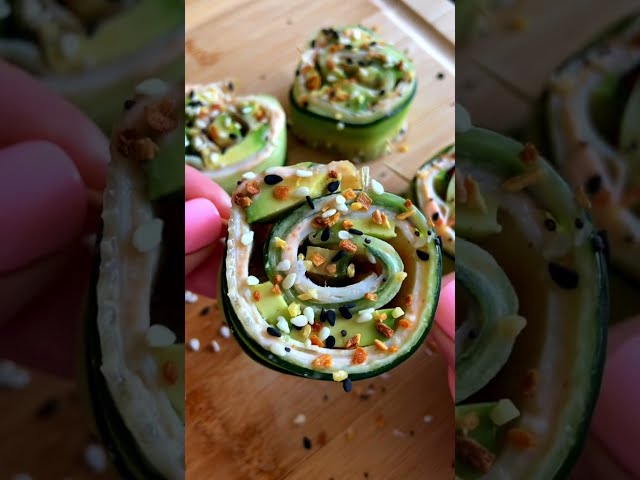 Cucumber Rolls Recipes 🤤 - Keto Breakfast 🥘 - Low Carb 🥗 Keto Diet #shorts