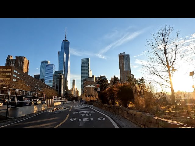 Safest bike path in Manhattan? | Bike Ride in NYC ⁴ᵏ⁶⁰