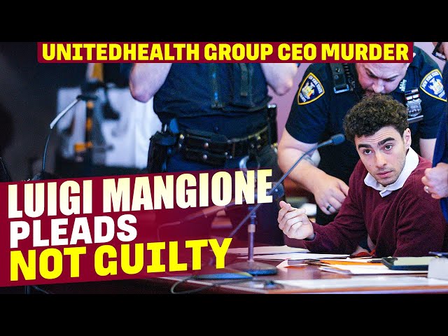 Luigi Mangione, suspect in Dec 4 killing of UnitedHealth CEO. Appears in court, pleads not guilty