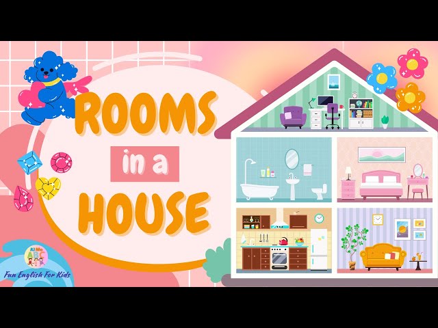 Kids vocabulary - Rooms In  A House - Fun English for Kids